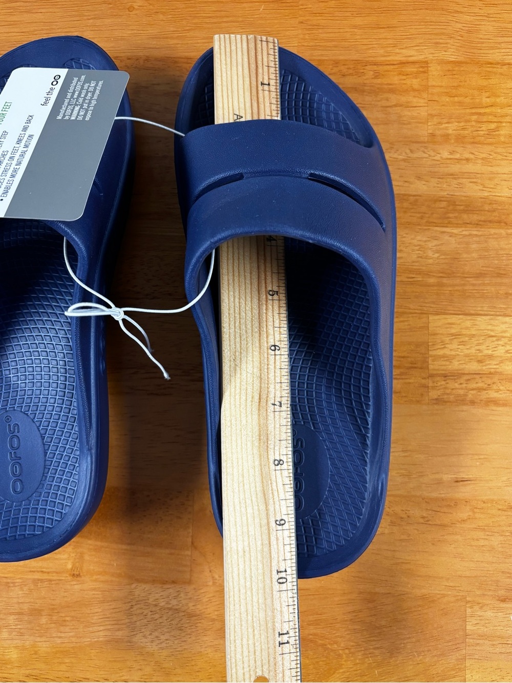 OOFOS Ooahh Navy Blue Slide Sandals Comfort Slip On Women’s 8, Men’s 6 - Picture 9 of 12